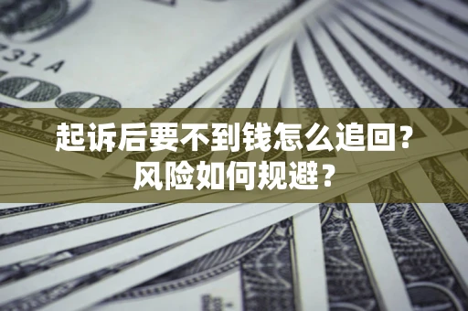 武汉起诉后要不到钱怎么追回？风险如何规避？